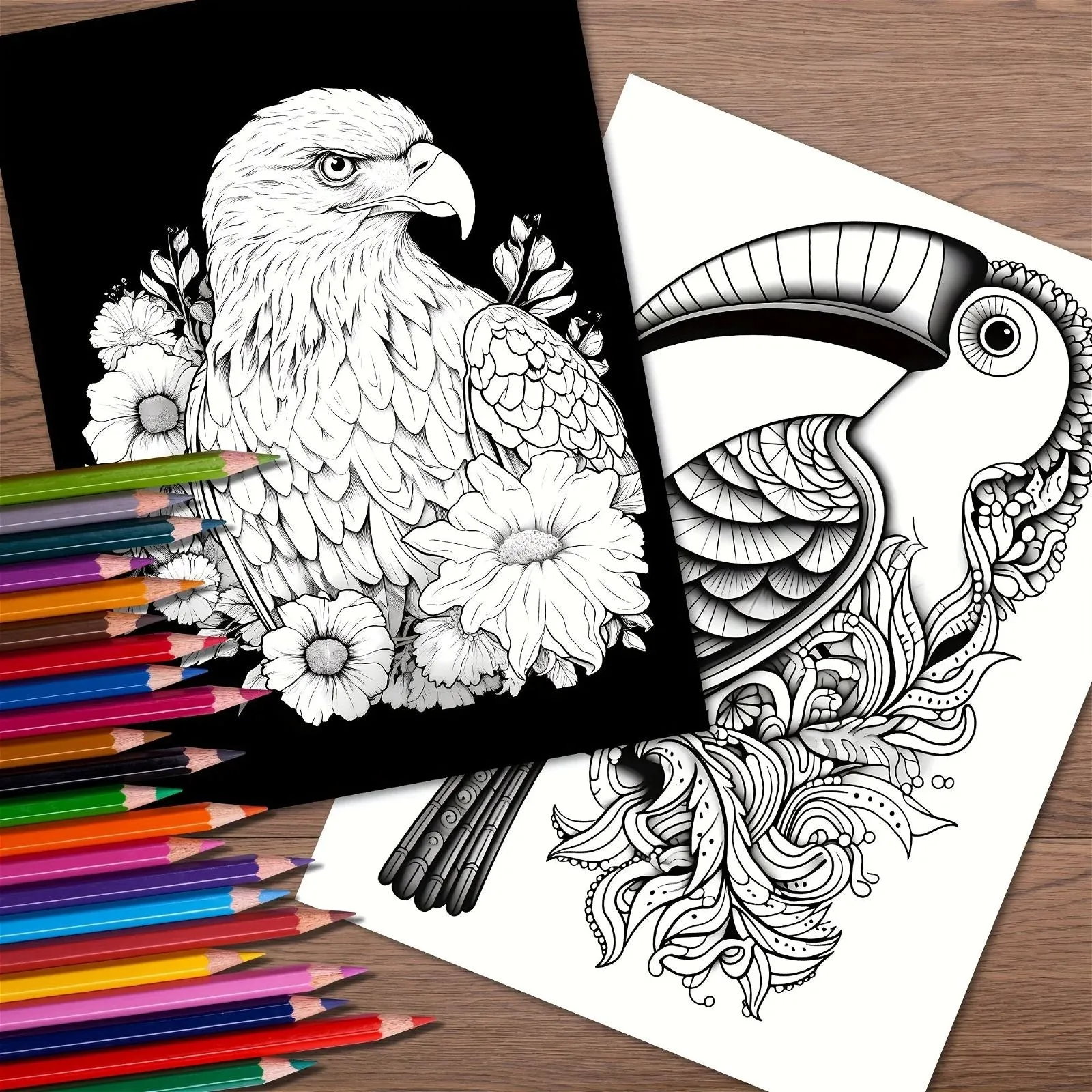 Relaxing Coloring Art Book - Animal Artistry Series