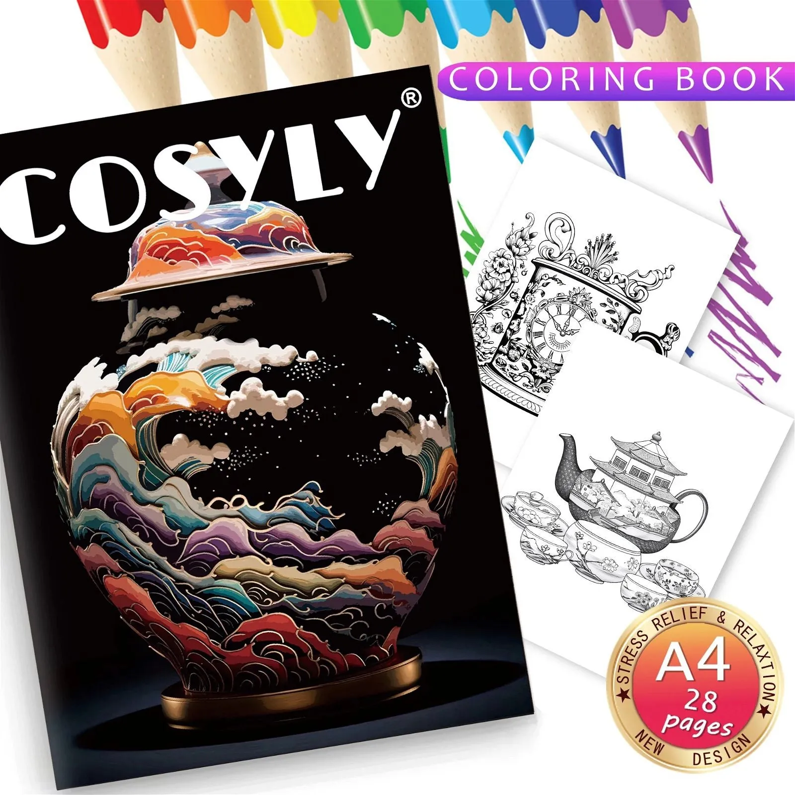 Relaxing Coloring Art Book - Animal Artistry Series