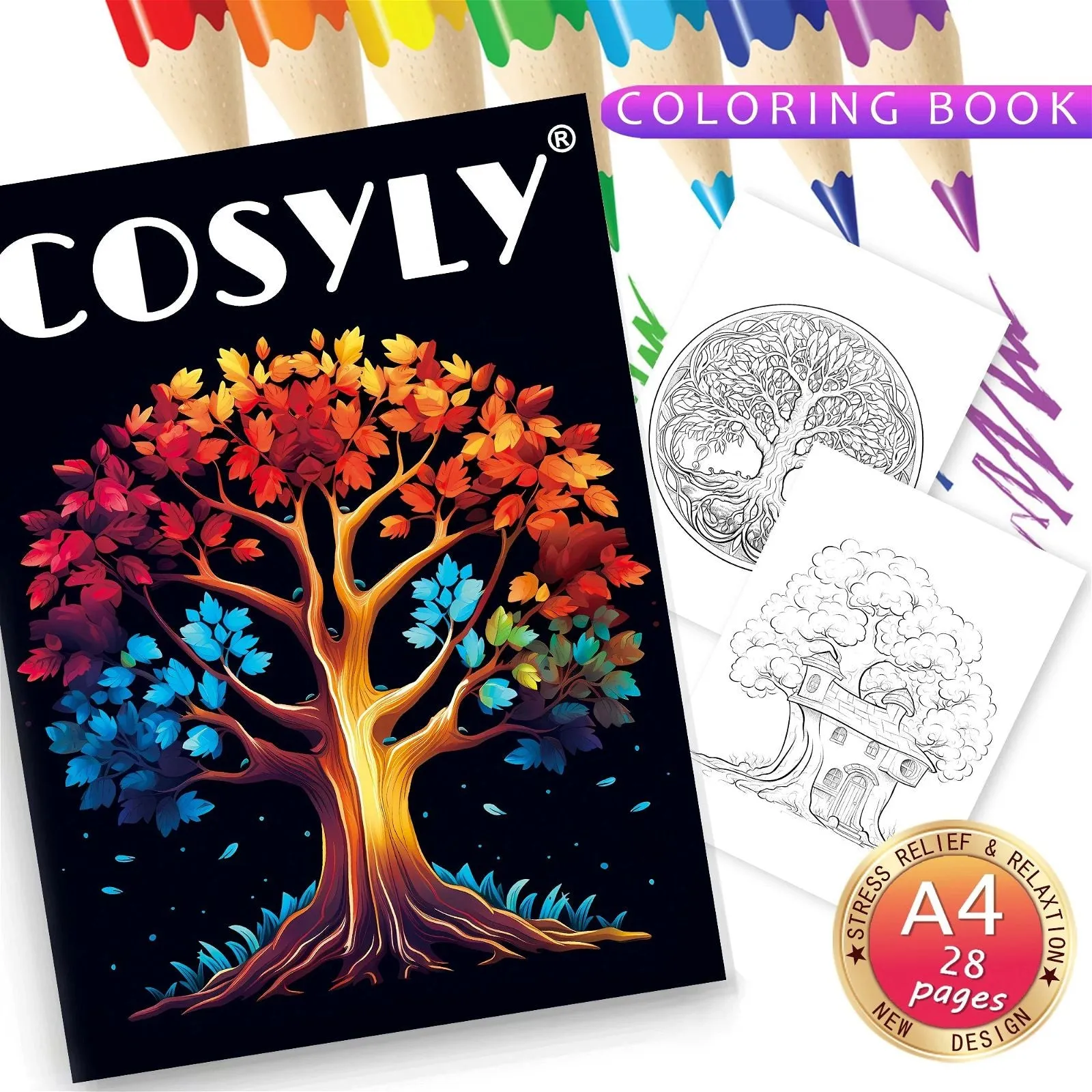 Relaxing Coloring Art Book - Animal Artistry Series