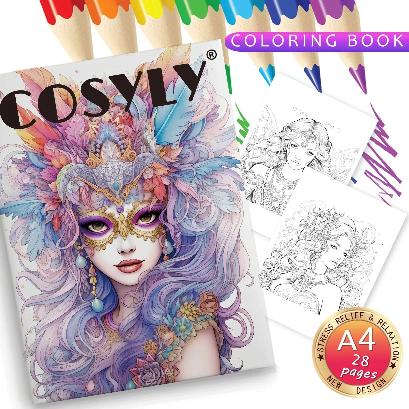 Relaxing Coloring Art Book - Animal Artistry Series