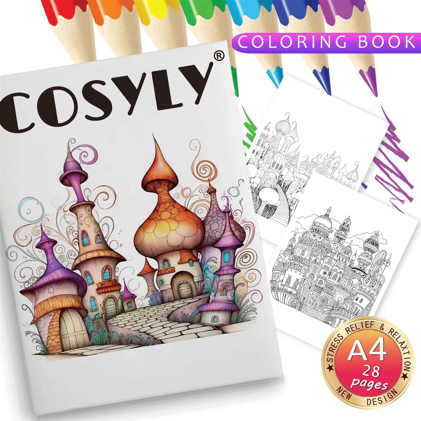 Relaxing Coloring Art Book - Animal Artistry Series