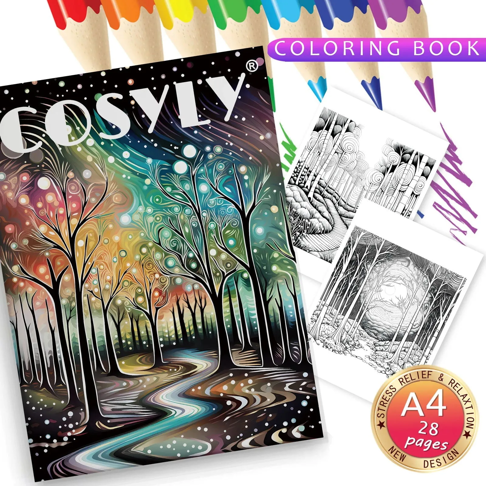 Relaxing Coloring Art Book - Animal Artistry Series