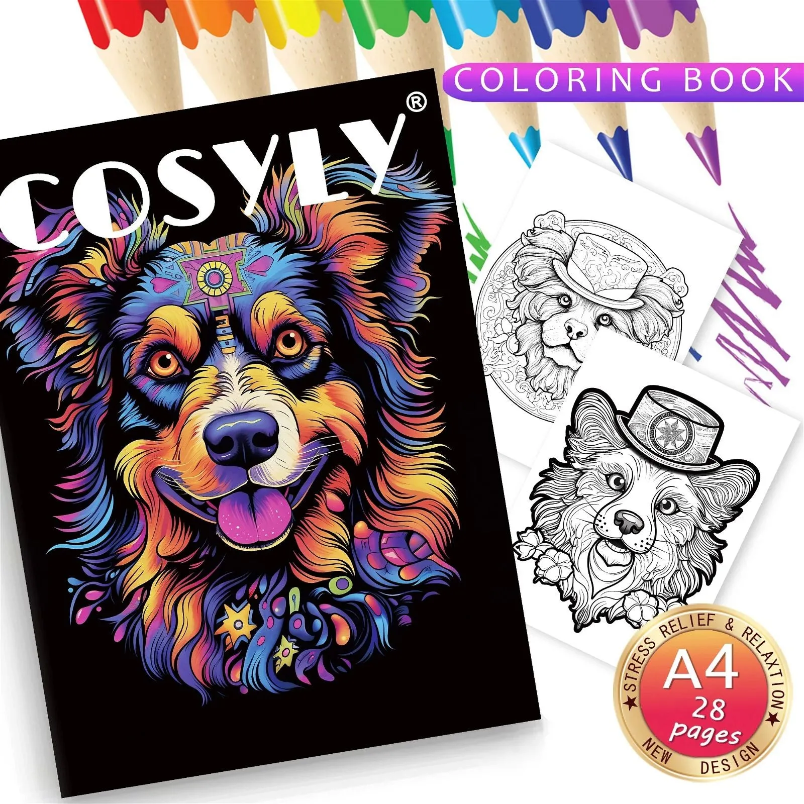 Relaxing Coloring Art Book - Animal Artistry Series