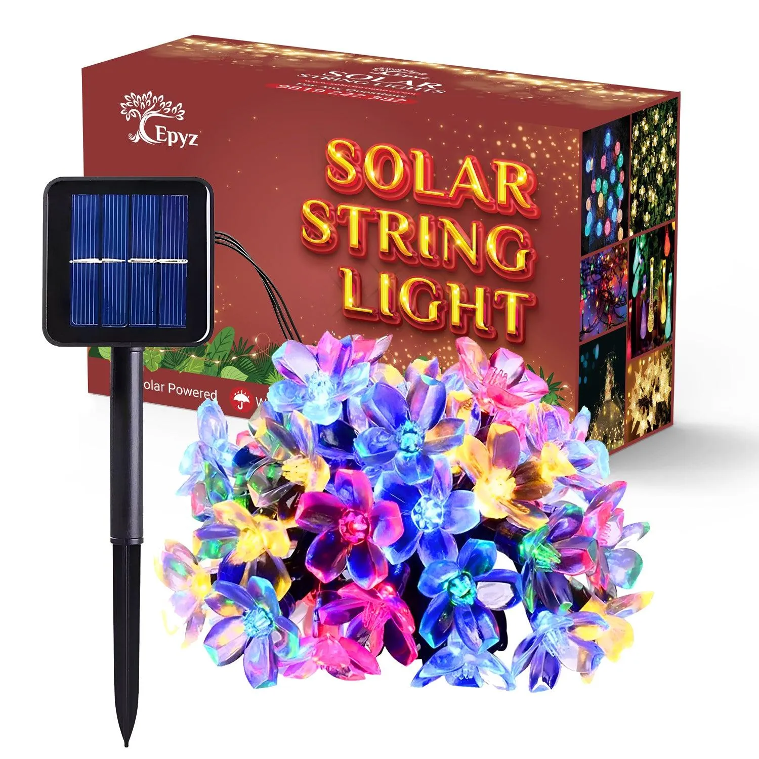 Solar Flower Lights For Home Decor Multicolour - Epyz