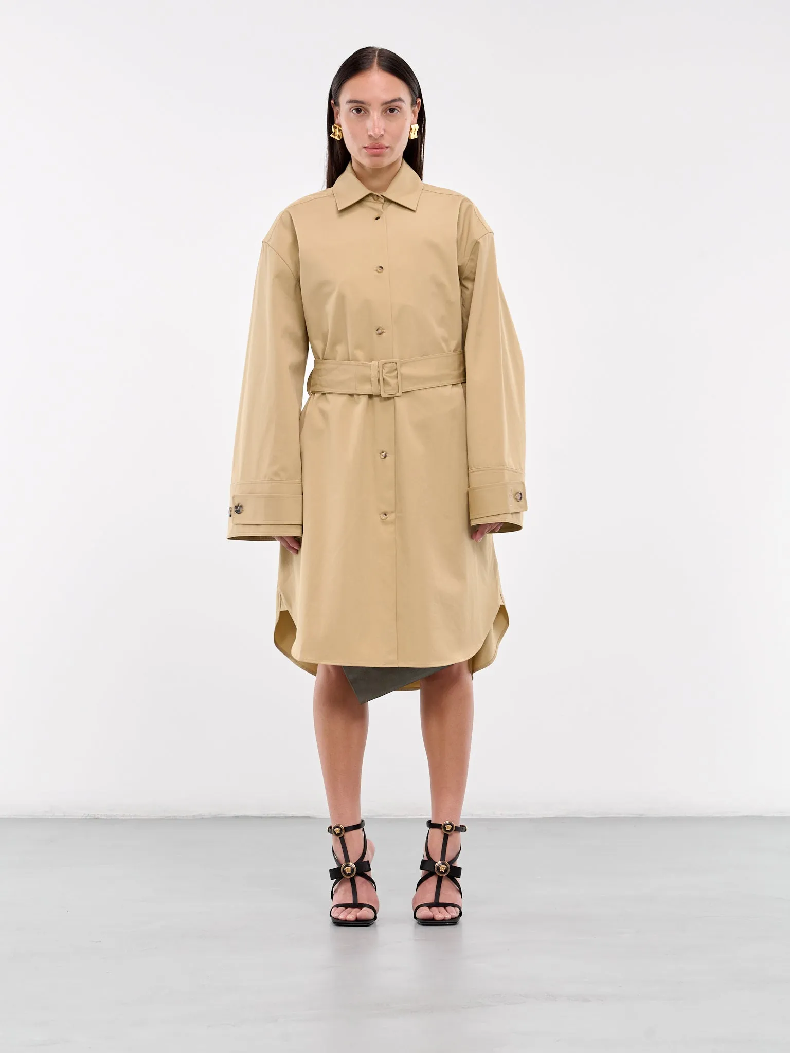 Trench Coat Dress (DR0459-PG0289-FLAX)