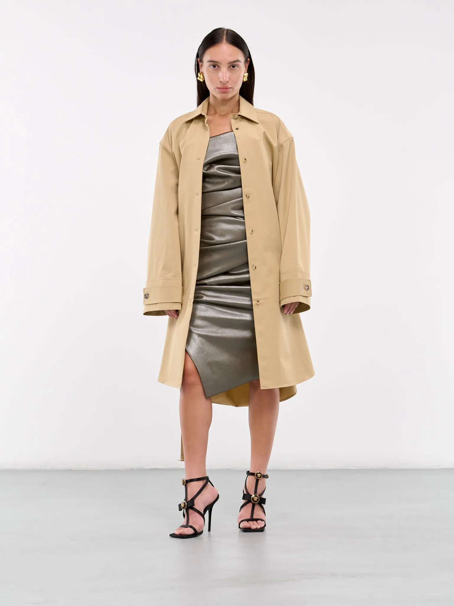 Trench Coat Dress (DR0459-PG0289-FLAX)