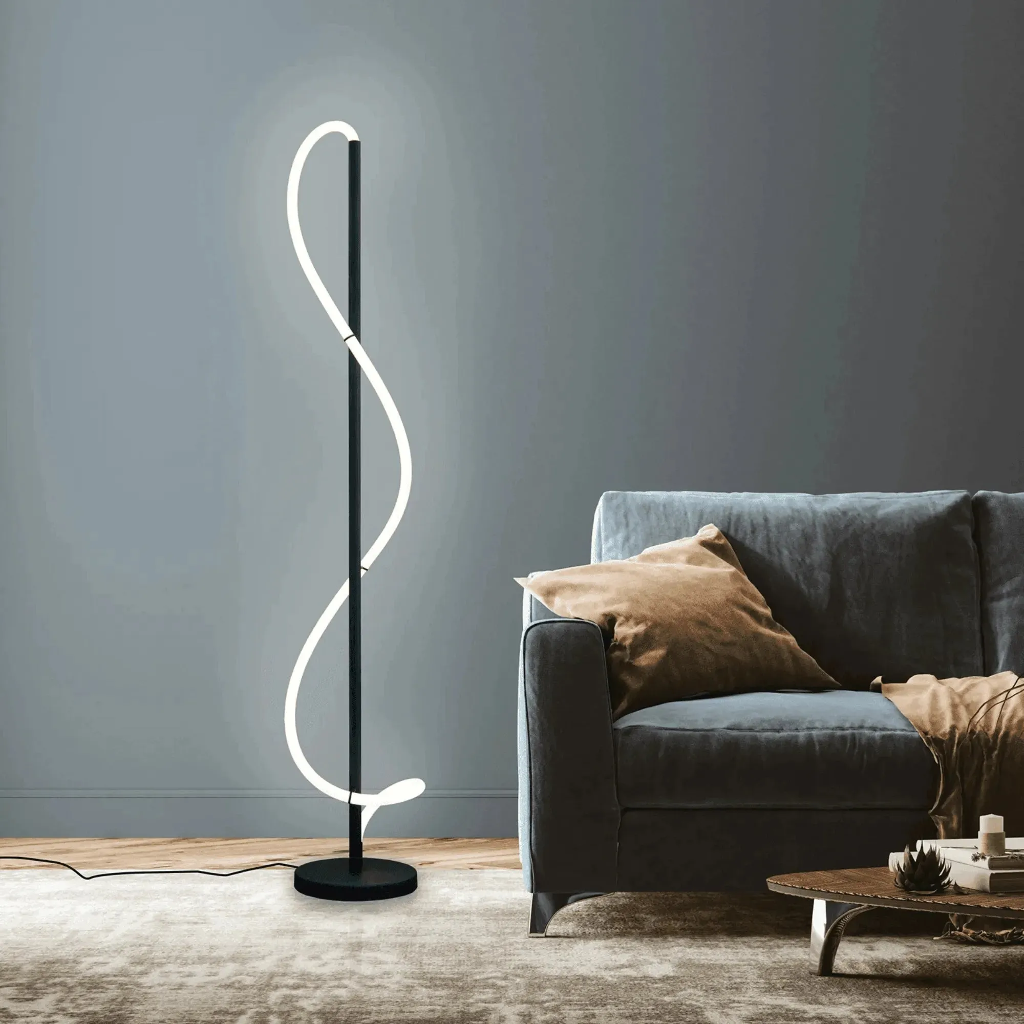 Wooden Twist Extremely Modern Simple Creative Line Floor Lamp