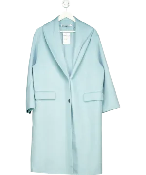 ZARA Blue Button Up Trench Coat UK M